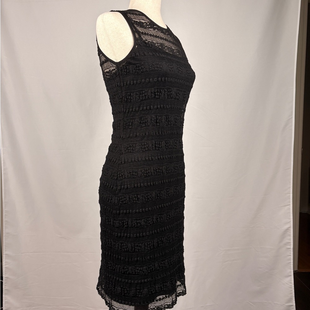 Ralph by Ralph Lauren Black Lace Sleeveless Sheath Dress S - Picture 2 of 5
